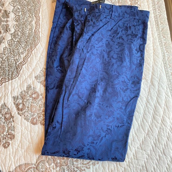 ETRO Tailored Blue Jacquard chino trousers Large EUR 48 / US 12 - Picture 3 of 10